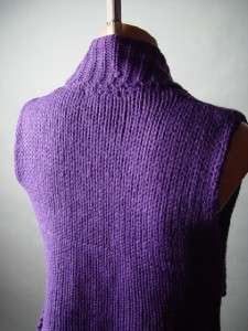   Knit Wool Blend Wrap Shawl Collar Cozy Women Sweater Vest S/M  