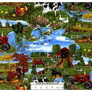  Farmall Country Scenic Fabric Arts, Crafts & Sewing