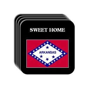  US State Flag   SWEET HOME, Arkansas (AR) Set of 4 Mini 