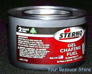 Survival Camping STERNO Gel Chafing Fuel 6.8 oz 2 hr Can   Emergency 