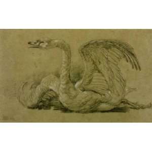 Hand Made Oil Reproduction   James Ward   32 x 20 inches   Dying Swan