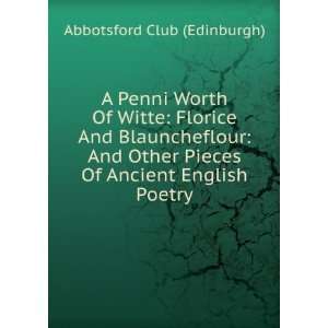   Pieces Of Ancient English Poetry Abbotsford Club (Edinburgh) Books