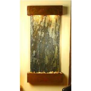 Adagio Cascade Springs Wall Fountain Green Solid Slate Rustic Copper 
