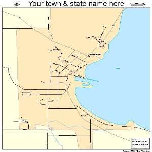  Street & Road Map of Suttons Bay, Michigan MI   Printed 