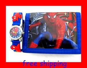 NEW * Hero * Spiderman spider man Childrens Watch & Wallet  
