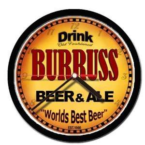  BURRUSS beer and ale cerveza wall clock: Everything Else