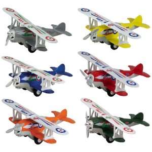  Show Flight Biplane Pullbacks   Six Pack Assortment Toys 
