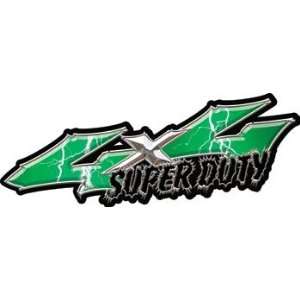  Wicked Series 4x4 Lightning Green Super Duty Decals   2 h 