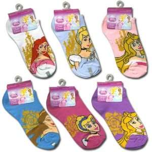  4pk Disney Princess Kids Anklets Socks Size 6   8: Baby