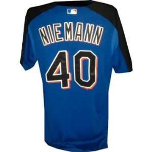  Randy Niemann #40 Mets Game Used Spring Training Batting Practice 