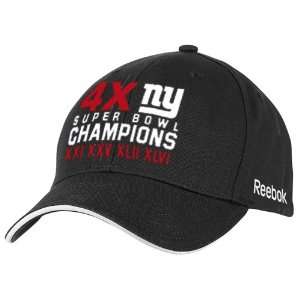  NFL Reebok New York Giants Super Bowl XLVI 4 Time Champs 