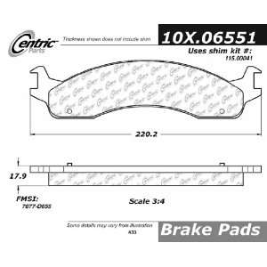  Centric Parts, 102.06551, CTek Brake Pads Automotive