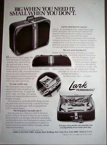 1973 Lark Permamatic Suitcases vintage luggage ad  