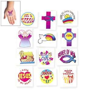  Religious Theme Temporary Tattoos (6 dz): Toys & Games