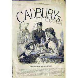 Advert CadburyS Sea Voyagers Cocoa Old Print 1892 