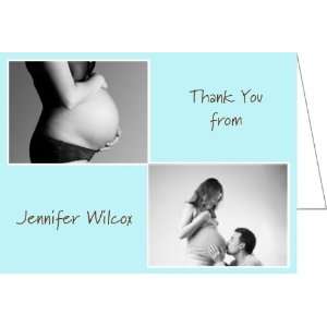  Double Double Blue Baby Shower Thank You Cards   Set of 20 