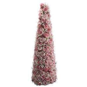 50 Artificial Pink Nerine Lily & Rose Topiary 