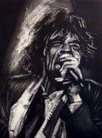 Ronnie Wood STUDY FOR MICK H.Singed Etching 2002 NR L@@K!  