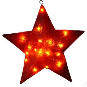    Inch Illuminated Fiberglass Red Star Christmas Light: Home & Kitchen
