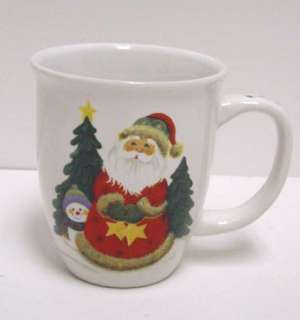 Studio 33 Christmas Santa Coffee Mug Snowman Holly  