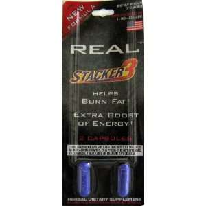 Real Stacker 3 (New Formula) Burn Fat, Explosive Energy 24 Packs Total 