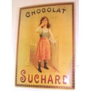  French Advertising Sign Little Girl Suchard Chocolate