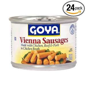 Goya Vienna Sausage, 9.25 Ounce Cans (Pack of 24)  Grocery 