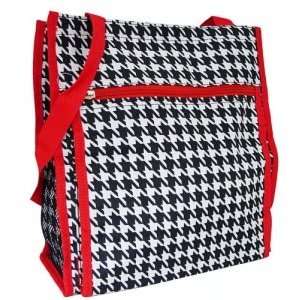    Houndstooth with Red Trim Shopper Tote Bag: Everything Else