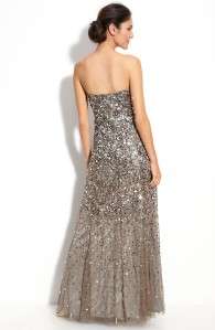 278 New! Adrianna Papell Sequined Strapless Mesh Gown 10 **Sold Out 