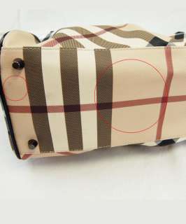 Burberry AUTH Nova Melburry Check Shopper Tote Bag Purse Retail $795 