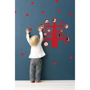 My Family in Red Kids Wall Stickers