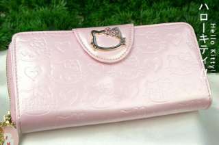 JW12 Pink Hello Kitty Adorable Wallet Purse Bag&Kitty Pendant
