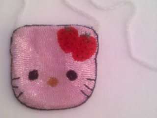 Kitty Cat w/Strawberries Beaded Satin Lined Purse  