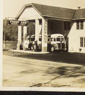 RPPC 1930s? Greyhound Bus Peggy Ann Hotel Rockwood TN  