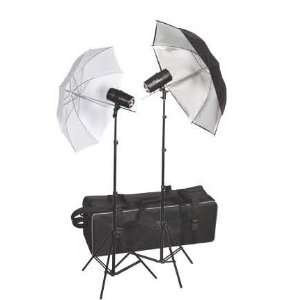  320 Watt Flash Light Kit with Two Umbrellas: Camera 