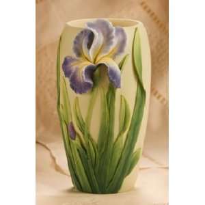    Bearded Iris Table Vase Ibis and Orchid Design