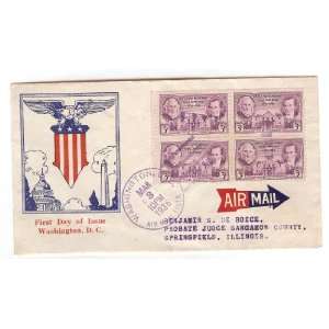   Day Cover; First Day of Issue Washington, D.C., Airmail Field cancel