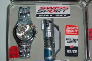 Swiss Sport Mens Sport Watch w/ Butane Lighter  