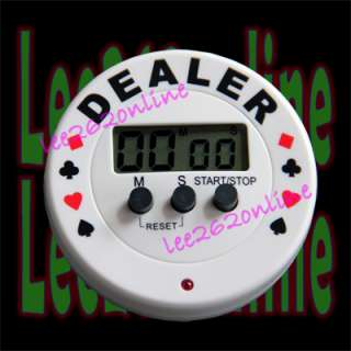 New Pro Digital Dealer & Timer Poker Button White  