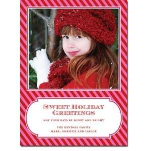   Collections   Digital Holiday Photo Cards (Candy Cane Stripe Pink Red