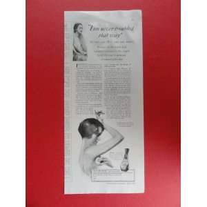 1928 odo ro no, print advertisement (woman/underarm.) original vintage 