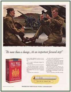 1941 AD Pall Mall new long cigarettes WWII John Falt  