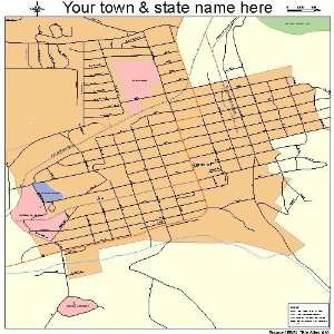  Street & Road Map of Leadville, Colorado CO   Printed 