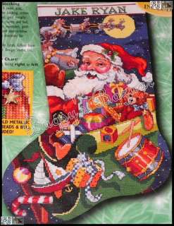 Bucilla JOLLY OLD ST. NICK STOCKING Santa Counted Cross Stitch 