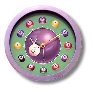  Billiard Ball Wall Clock: Home & Kitchen