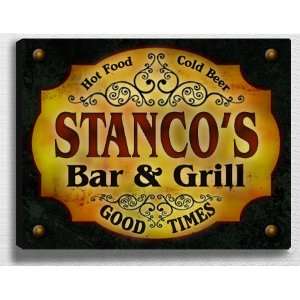  Stancos Bar & Grill 14 x 11 Collectible Stretched 