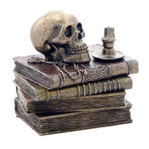  Wizards Study Trinket Box With Skull And Candle: Home 
