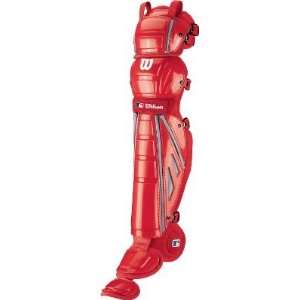  Wilson Pro Stock Hinge FX Pro 15 Junior Leg Guard   Scarlet Red 