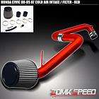 01 05 CIVIC AUTO AT JDM RED COLD AIR INTAKE INDUCTION + FILTER SYSTEM