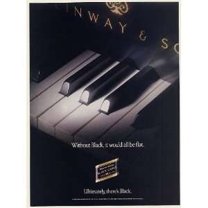 1991 Johnnie Walker Black Label Scotch Steinway Piano Flat Without 